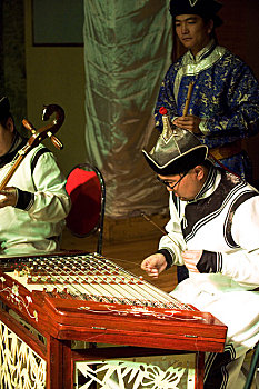 蒙古,乌兰巴托,文化,表演,音乐人,传统,器具,古筝