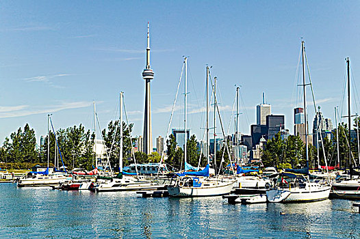 码头,船,中心,岛屿,多伦多,安大略省,加拿大