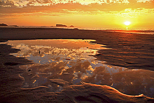 克利夫顿海滩,日落,开普敦,南非