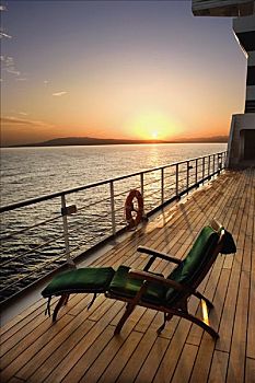 游船,甲板,日出,蒙特戈湾,牙买加