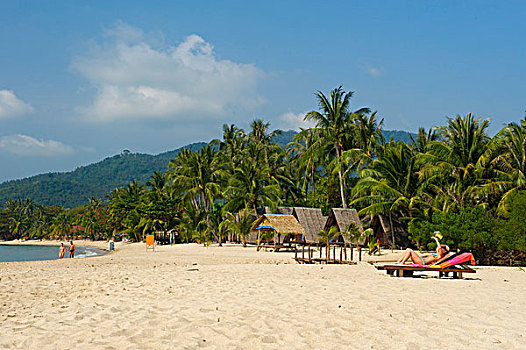 海滩,小屋,喇嘛,苏梅岛,岛屿,泰国,亚洲