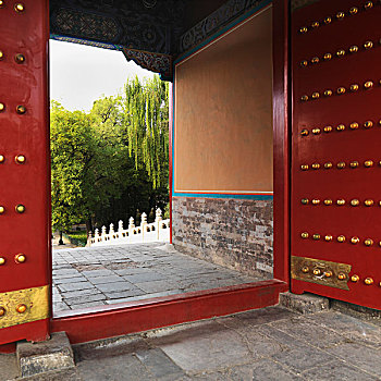 打开,大门,故宫,北京,中国