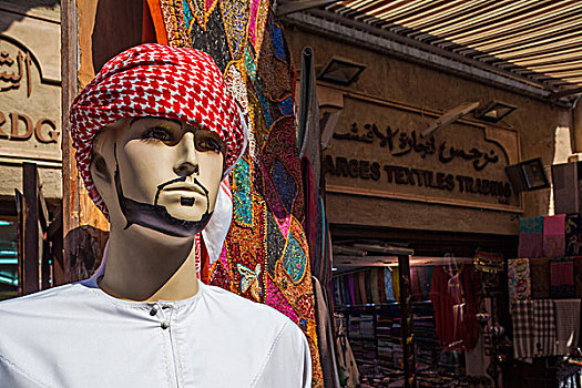 阿联酋,迪拜,德伊勒,人体模型,传统,阿拉伯,头饰