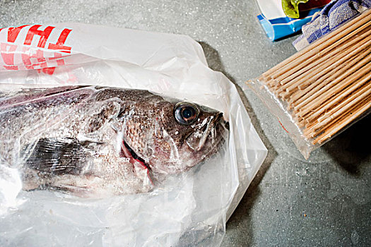 鲜鱼,塑料袋