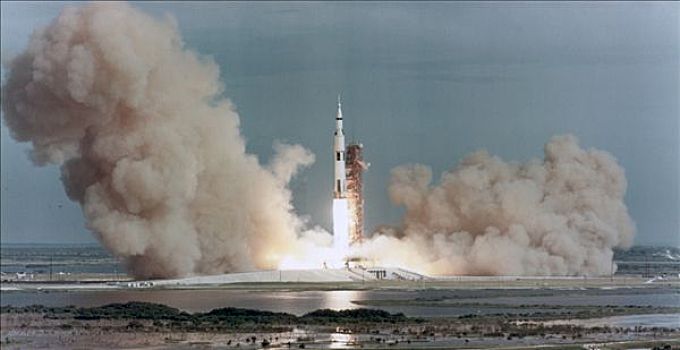 升空,阿波罗15号,肯尼迪航天中心,佛罗里达,美国
