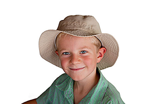 男孩,7岁,帽子,肖像