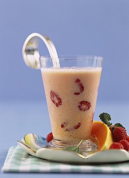 饮料,木瓜,树莓