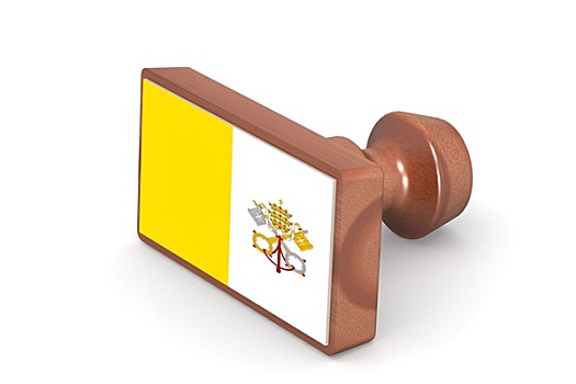 木质,图章,梵蒂冈城,旗帜