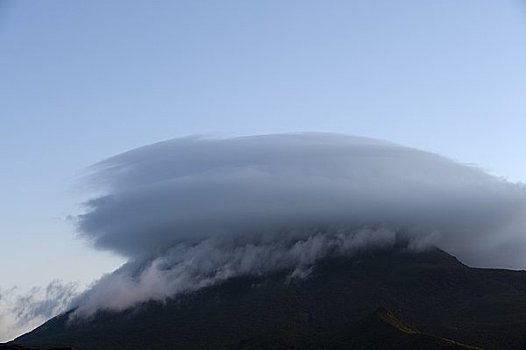 云,上方,山