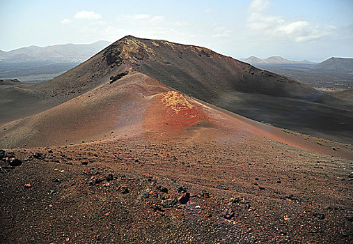 火山岩,风景,蒂玛法雅国家公园,兰索罗特岛,加纳利群岛,西班牙,欧洲