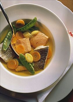 砂锅炖菜,栖息,三文鱼,蔬菜