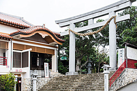 大门,神祠,那霸,冲绳岛,日本