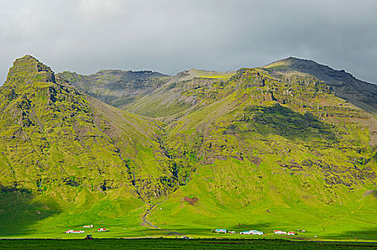 冰岛,靠近,农场,向上,山