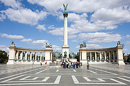 英雄广场,布达佩斯,匈牙利,东欧