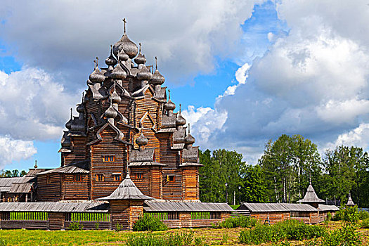 俄罗斯,木质,教堂,彼得斯堡