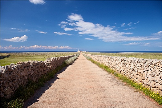 道路,笔直,灯塔