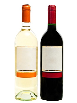 瓶子,红色,白色,葡萄酒