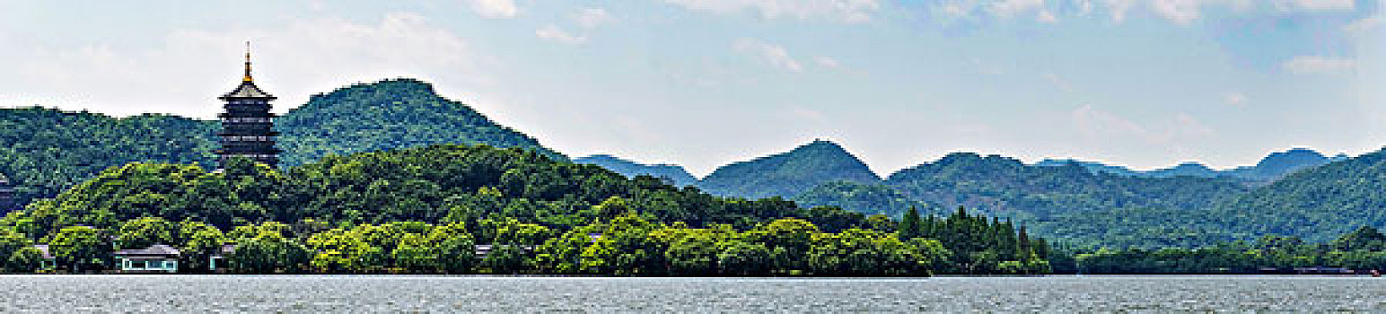 杭州西湖风光雷峰塔