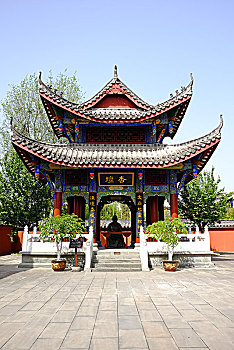 中国四川南充阆中古城文庙杏坛,confucian,temple,langzhong,ancient,city,nanchong,sichuan,china