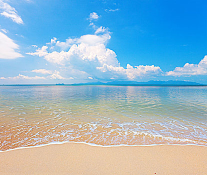 海滩,苏梅岛,热带,海洋