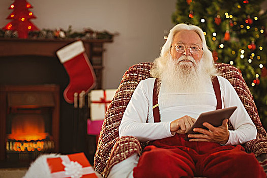 微笑,圣诞老人,扶手椅