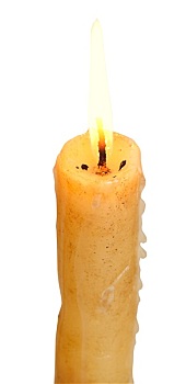 燃烧,蜡烛,特写,隔绝,白色背景