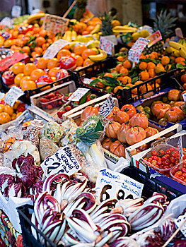 市场货摊,新鲜,蔬菜,食品市场