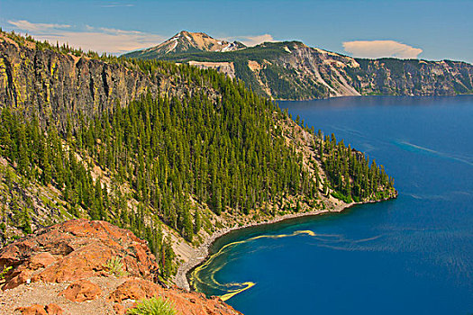 边缘,火山湖,火山湖国家公园,俄勒冈,美国