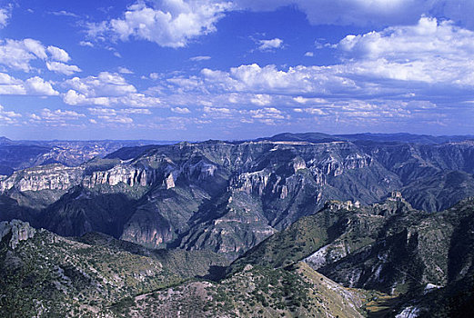 墨西哥,奇瓦瓦,国家公园,峡谷,云