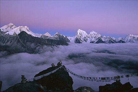 全景,珠穆朗玛峰,高山辉,昆布,尼泊尔