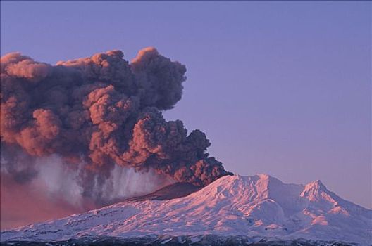 山,喷发,火山,北岛,东加里罗国家公园,新西兰