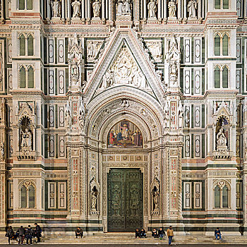 入口,门口,佛罗伦萨大教堂,圣母百花大教堂,佛罗伦萨,托斯卡纳,意大利,欧洲
