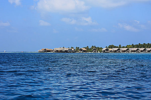 马尔代夫的蓝色大海