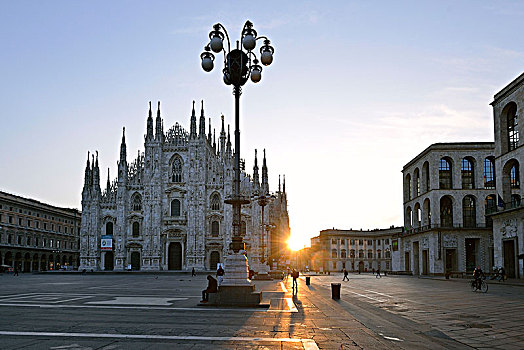 意大利,伦巴第,米兰,广场,中央教堂,大教堂,圣诞,神圣,建造,14世纪,19世纪,教堂,世界