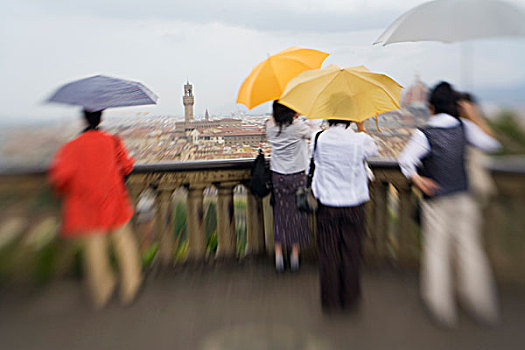 意大利,佛罗伦萨,聚焦,城市,雨天