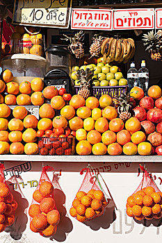 水果,展示,果汁,站立,特拉维夫,以色列