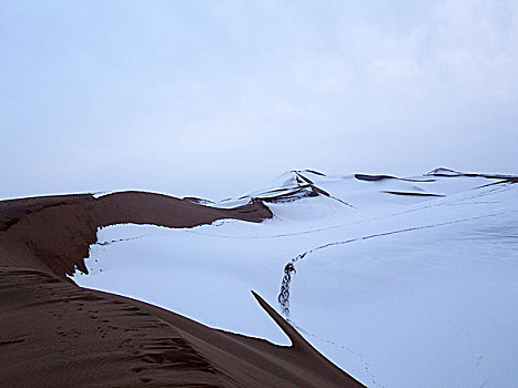 沙漠雪景