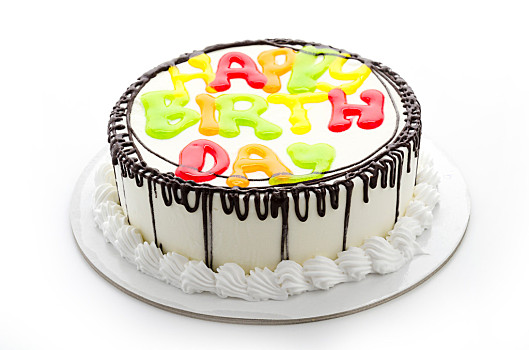 生日快乐,蛋糕,隔绝,白色背景
