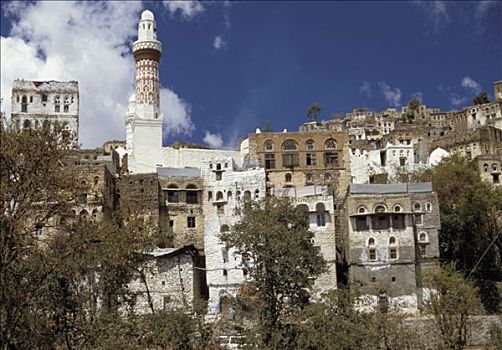 也门,建筑,尖塔
