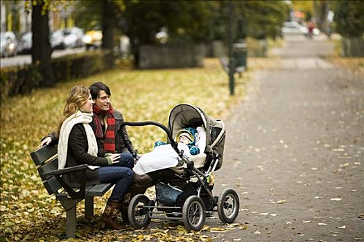 伴侣,儿子,公园,瑞典