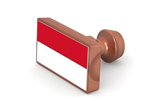 木质,图章,印度尼西亚,旗帜