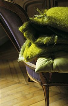 格罗,计划,丝绒,巧克力涂层,扶手椅,紫色,木地板