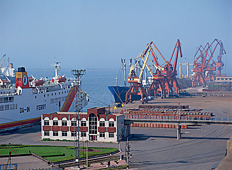 大连,港口,货物码头,中国
