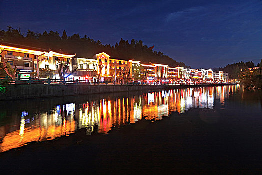 井冈山,挹翠湖,夜景