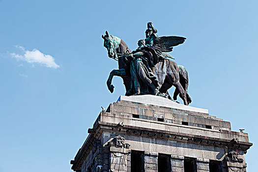 骑士纪念碑,德意志之角,科布伦茨,北莱茵威斯特伐利亚,德国,欧洲