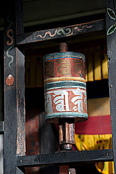 特写,转经轮,廷布,不丹