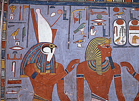 埃及,路克索神庙,帝王谷,拉美西斯,墓地,绘画