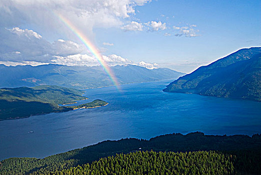 库特尼,湖,不列颠哥伦比亚省,彩虹,加拿大
