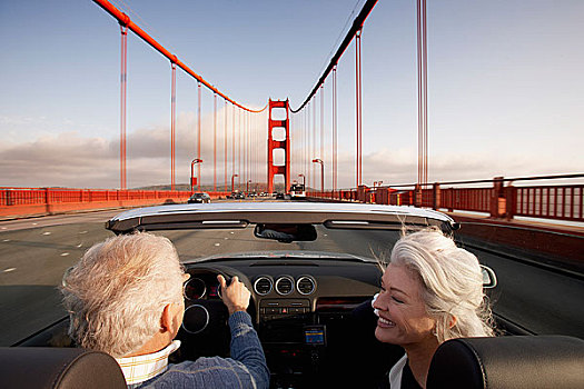 伴侣,穿过,金门,桥,旧金山,加利福尼亚,美国