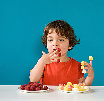 孩子,选择,健康,不健康,食物
